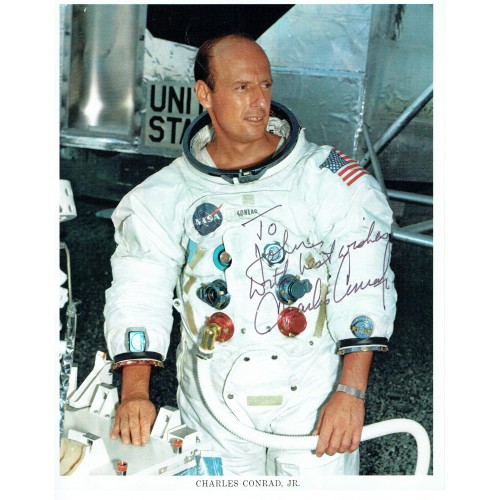 Charles 'Pete' Conrad Jnr Signed Photo Astronaut 3rd Person to Walk on the Moon