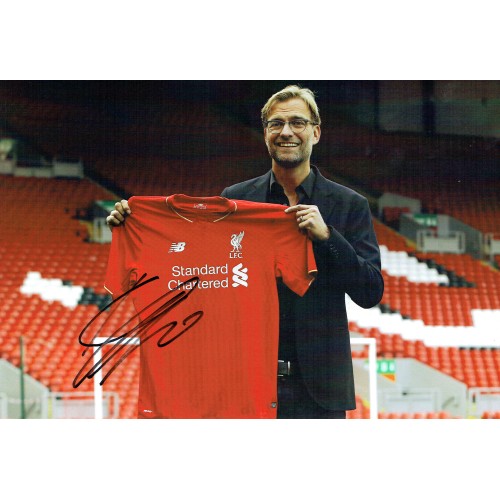 Jurgen Klopp Signed 8x12 Liverpool Photograph