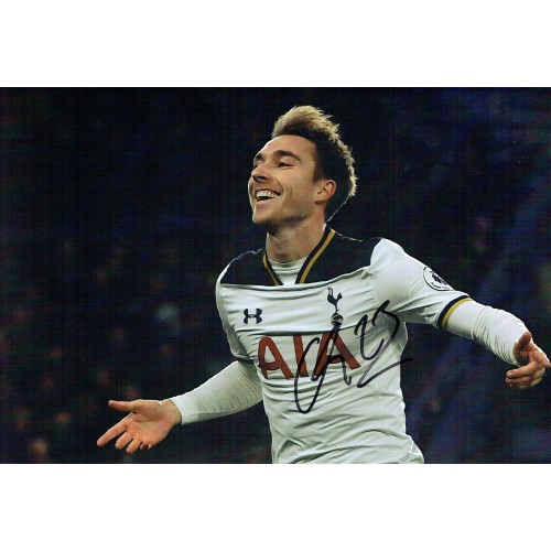 Christian Eriksen Signed 8x12 Spurs Photograph