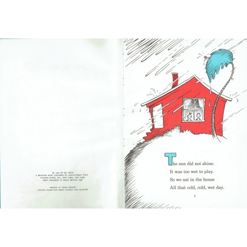 Dr. Seuss Signed 1958 The Cat in the Hat Book Extremely Rare