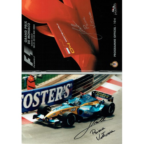 Jano Trulli Signed Monaco Programme & 12x8 Signed 2004  F1 Renault Photograph