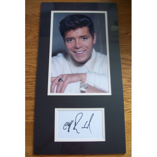 Cliff Richard Signature Mounted With Photograph