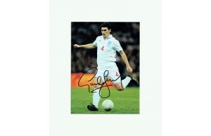 Gareth Barry Signed Mounted 6x8 England Photograph