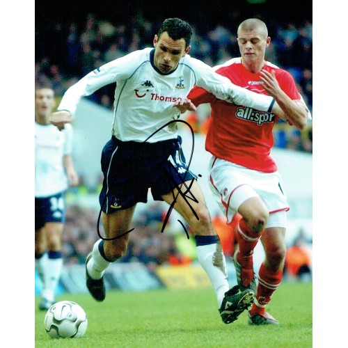 Gus Poyet Signed 8x10 Spurs Photograph