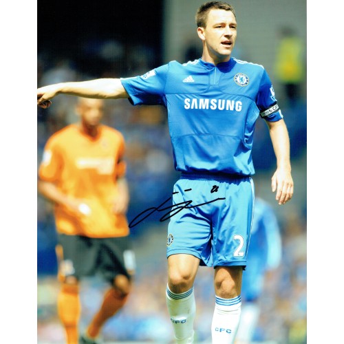 John Terry 12 x 15 Signed Chelsea Photograph