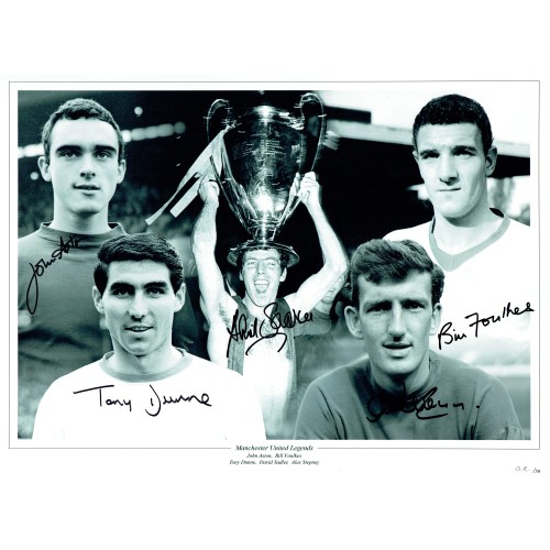 Manchester Utd Legends Multi Signed 12x16 Photograph