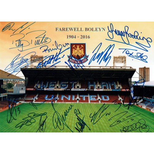 West Ham United Signed By 20 Legends FAREWELL BOLEYN 16x12 Photo
