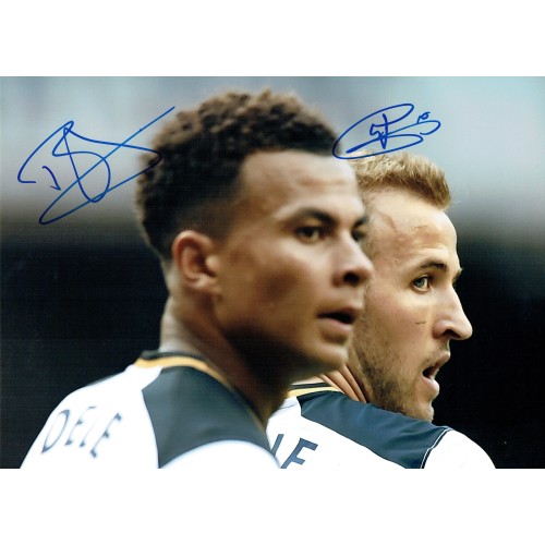 Harry Kane  & Dele Alli Dual Signed 16x12 Tottenham Hotspur Photograph