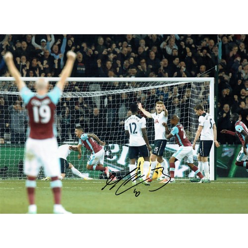 Manuel Lanzini Goal Signed West Ham Defeating Spurs 16x12 Photograph
