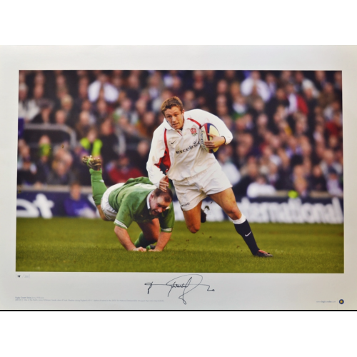 Jonny Wilkinson Signed 2002 England v Ireland Rugby Ltd Edition Print