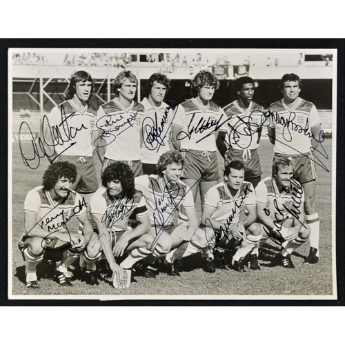 England 1980 Squad Signed European Championship England Football Photograph