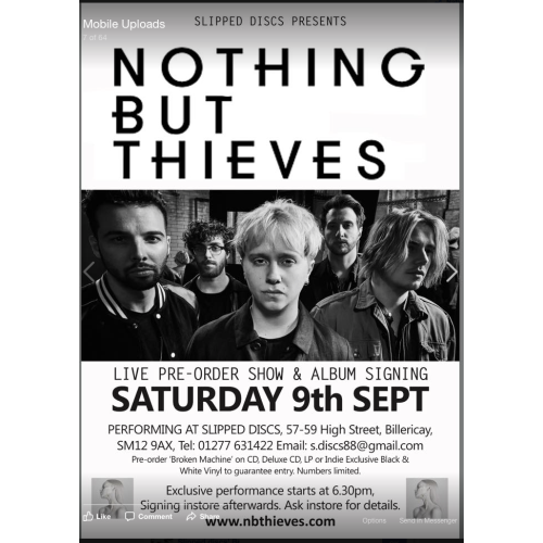 Nothing But Thieves Band Signed Broken Machine Vinyl Lp 26202