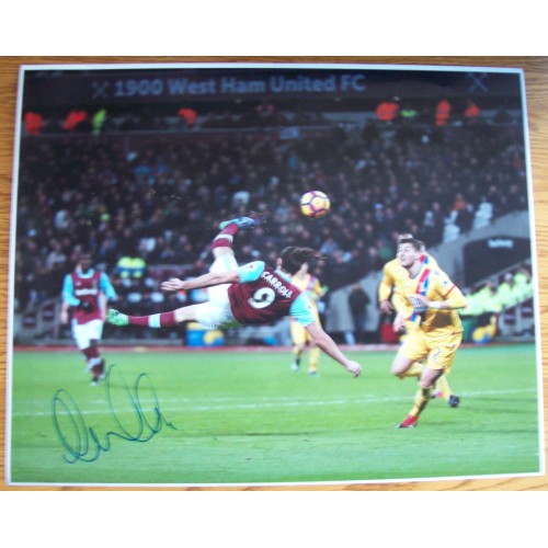 Andy Carroll Goal of Season Signed West Ham v Palace 16x20 Photograph