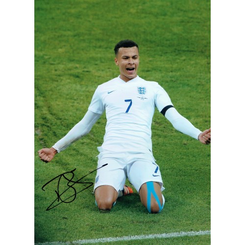 Dele Alli Signed 16x12 England Photograph