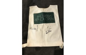 Gary Player Arnold Palmer Multi Signed Used Caddie's Tabard From a British Senior Open Golf Champion