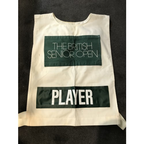 Gary Player Arnold Palmer Multi Signed Used Caddie's Tabard From a British Senior Open Golf Champion