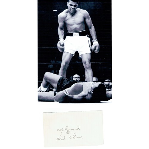 Muhammad Ali Autograph 1960's Signature + 8x10 KO Liston Photograph