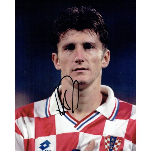 Davor Suker Signed 8x10 Croatia Football Photograph
