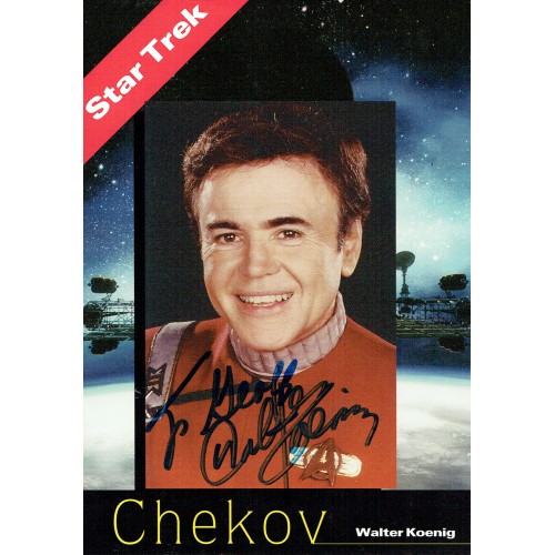 Walter Koenig Chekov Signed Star Trek 5x7 Inch Promocard