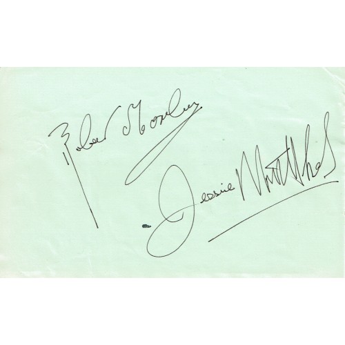 Peter Lorre (1904 –1964) Signed 3x5 Inch Piece of Paper RARE Robert Morley & Jessie Mathews on Reverse