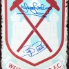 Billy Bonds And Trevor Brooking Hand Signed West Ham United Football 12x16 Photo 