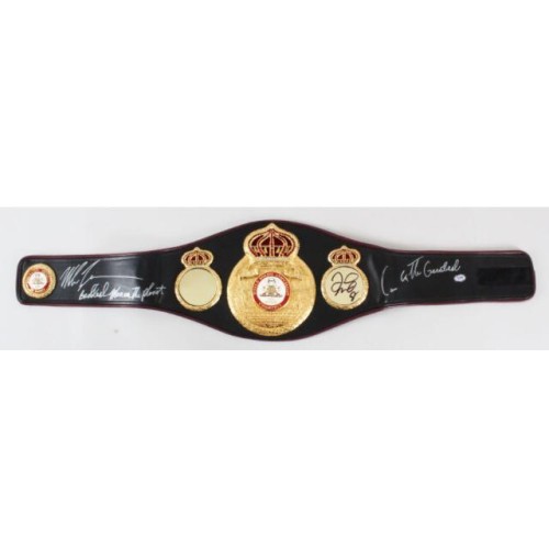 Cassius Clay, Mike Tyson & Floyd Mayweather Signed Authenticated WBA Boxing Belt Very Rare