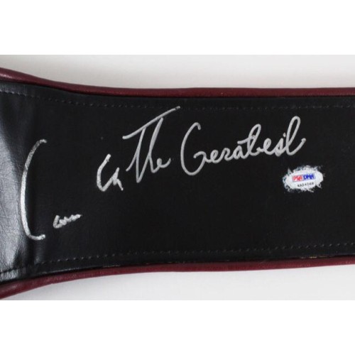 Cassius Clay, Mike Tyson & Floyd Mayweather Signed Authenticated WBA Boxing Belt Very Rare