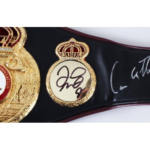 Cassius Clay, Mike Tyson & Floyd Mayweather Signed Authenticated WBA Boxing Belt Very Rare