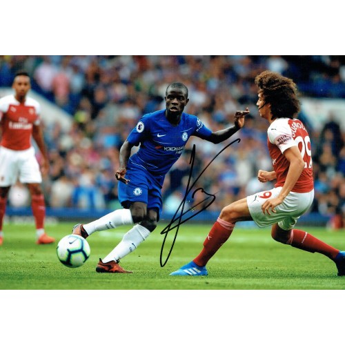 N'Golo Kante 12x8 Signed Photo Playing for Chelsea v Arsenal