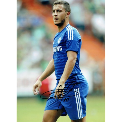 Eden Hazard Signed 16x12 Chelsea Autograph Photograph