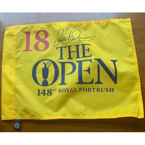 Rory Mcilroy Signed  Royal Portrush 2019  Open Golf Flag (Rare Full Un-Rushed Autograph).