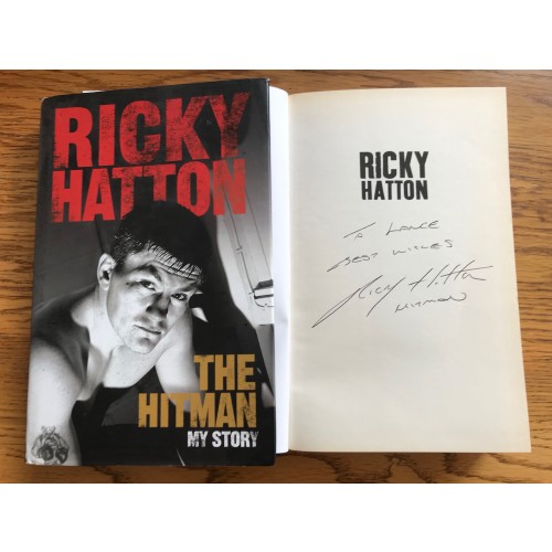 Ricky Hatton Signed Hardback Book THE HITMAN MY STORY