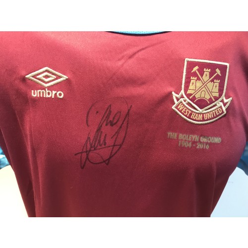 Paolo Dicanio Signed West Ham XL Boys Replica Bolleyn Ground 1904-2016 Home Shirt