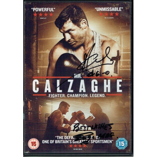 Joe & Enzo Calzaghe Signed DVD Insert of Mr Calzaghe Fighter Champion Legend
