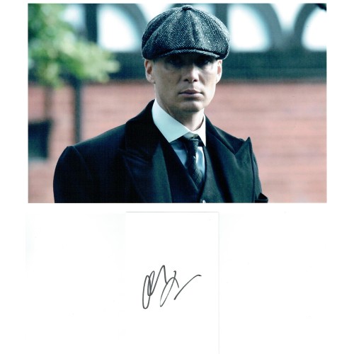 Cillian Murphy Thomas Shelby Peaky Blinders Signed Card & Photograph