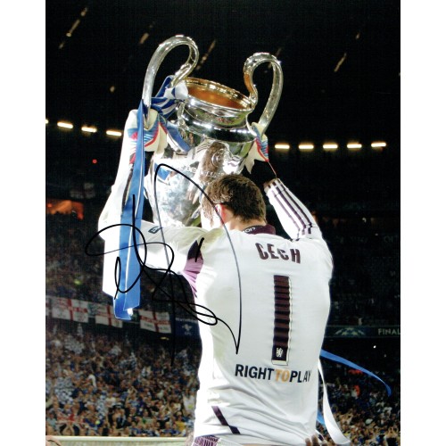 Petr Cech Signed  Chelsea 8x10 Champions League Photograph