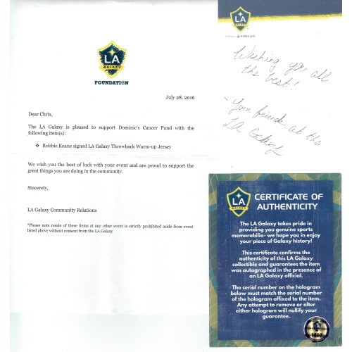 Robbie Keane Signed Official LA Galaxy Shirt With LA Galaxy Provernance