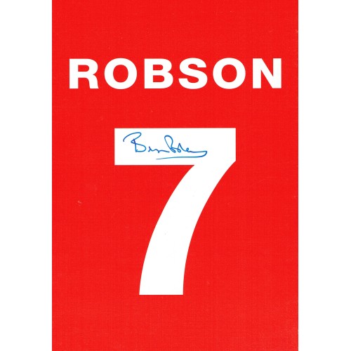 Bryan Robson Signed Manchester United Charity Christmas Dinner Menu Card