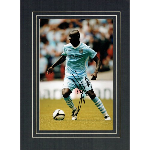 Mario Balotelli Signed Manchester City Photograph