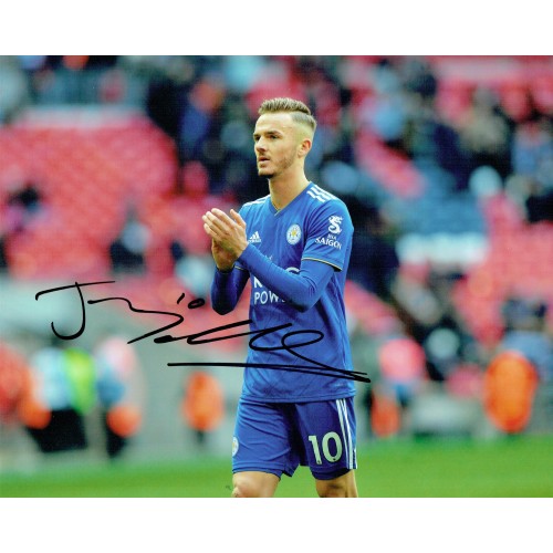 James Maddison Signed 8x10 Leicester City Photograph