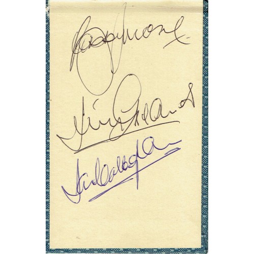 Bobby Moore, Jimmy Greaves & Ian Callaghan Signed Autograph Album Page