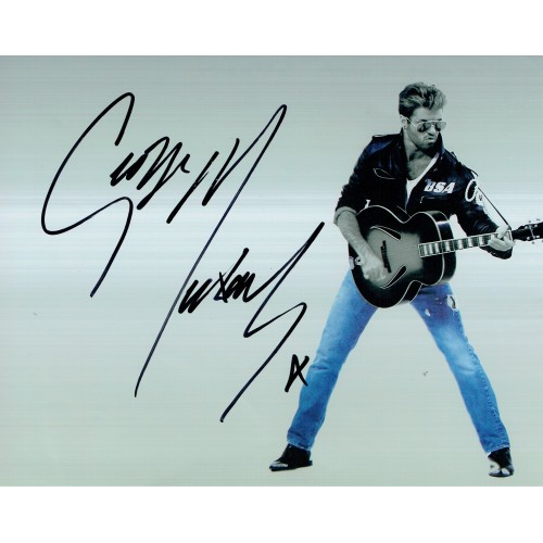 George Michael Signed 10x8 In Person Photograph