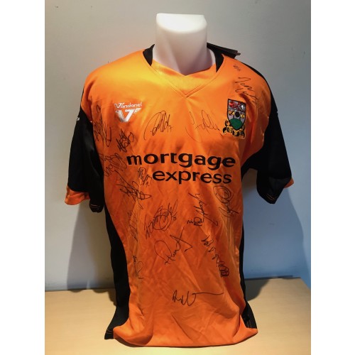 BARNET Squad Signed By 17 Players From 2009/10 Season Home Shirt For NADS CHARITY