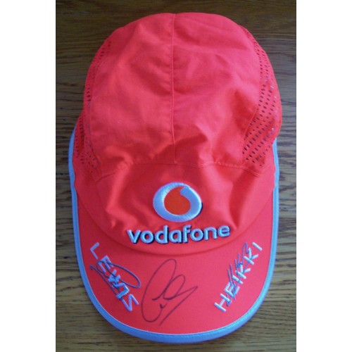 Lewis Hamilton Signed Vodafone McLaren Mercedes F1 Cap