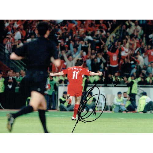 Vladimir Smicer Signed Liverpool 10 x 8 inch 2005 Champions League Final Photograph