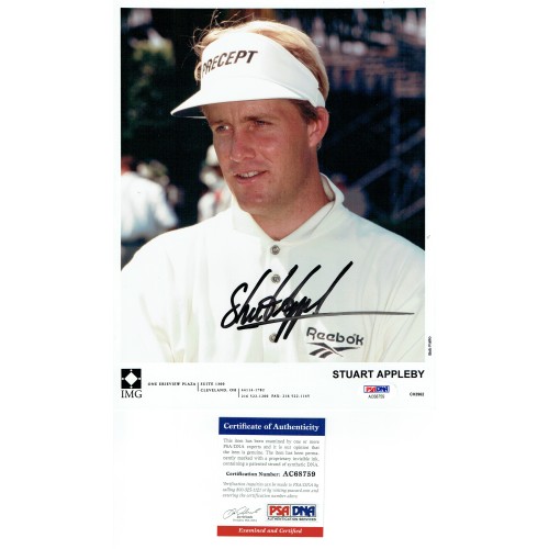 Stuart Appleby Signed 12 x 8 Inch Golf Photograph PSA/DNA Certified