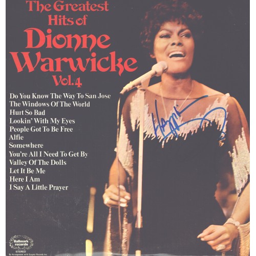 Dionne Warwick Signed Greatest Hits LP-Cover 