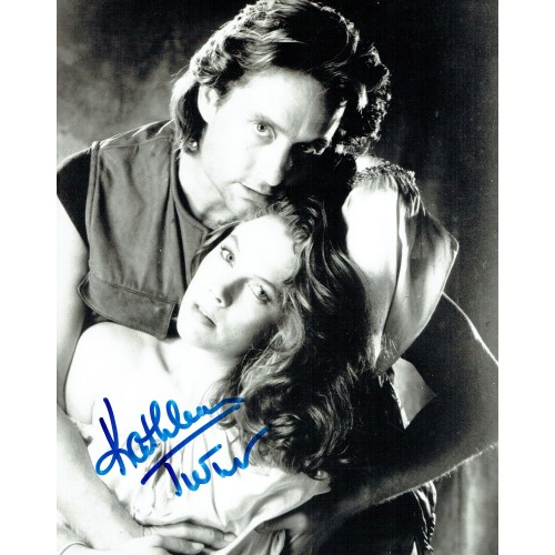 Kathleen Turner Signed 'ROMANCING THE STONE' Film 10 x 8 Photograph 