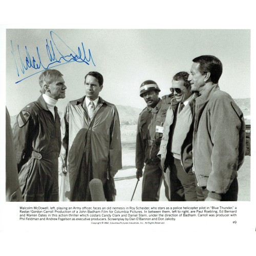 Malcolm McDowell Signed BLUE THUNDER Film Photograph