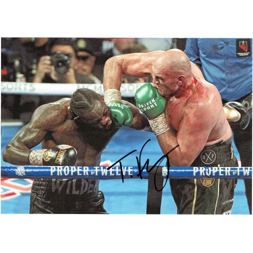 Tyson Fury v Deontay Wilder II Signed 8x12 World Champion Photograph